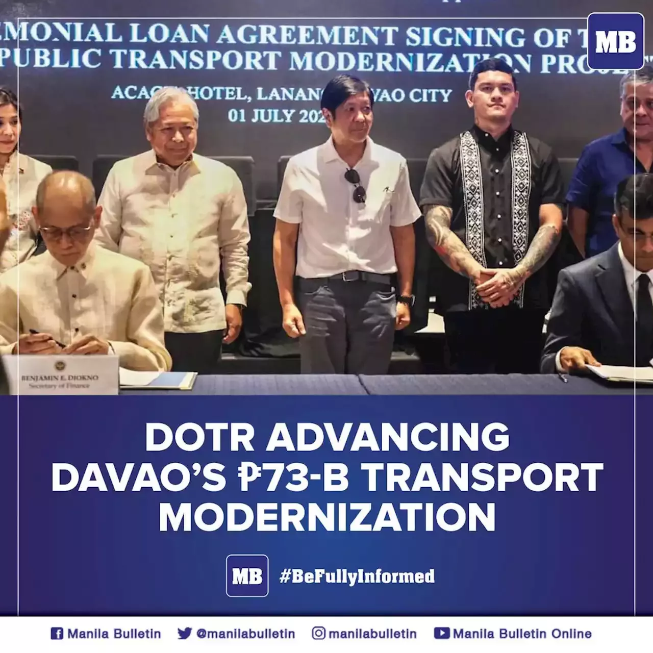 DOTr Advancing Davao's P73-B Transport Modernization | Philippines ...