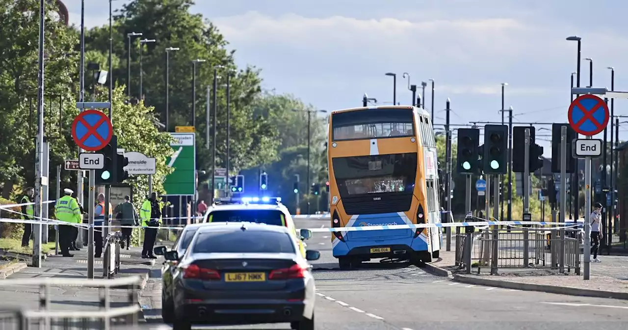 Female cyclist hit by bus as windscreen left shattered