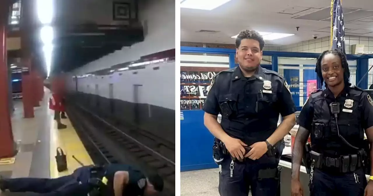 Policías salvaron heroicamente a hombre que cayó a las vías del metro de Nueva York