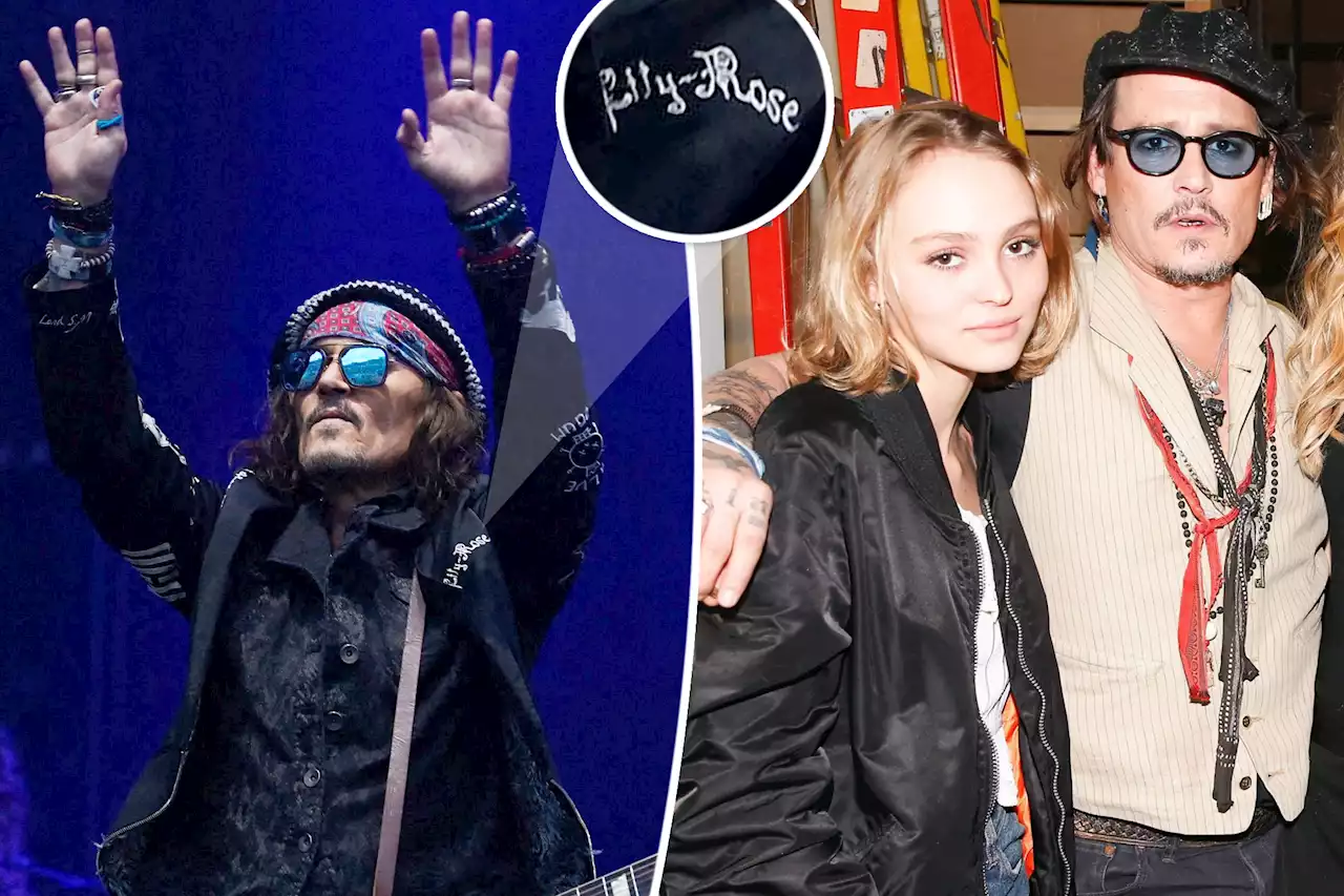 Johnny Depp shows love for daughter Lily-Rose in jacket depicting his many tattoos