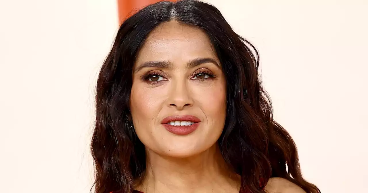 Salma Hayek Stops Time in a Tiny Patchwork String Bikini