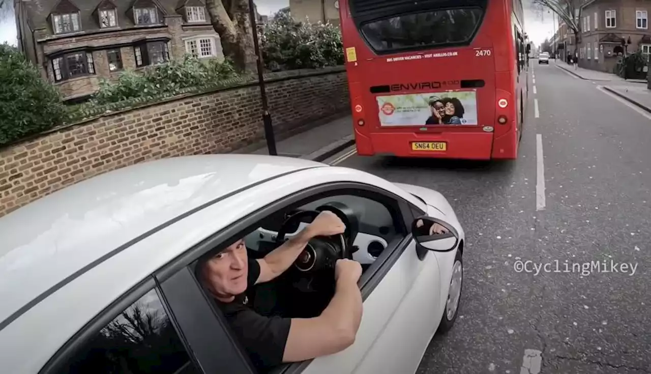 Driver caught using mobile phone launches foul-mouthed tirade at CyclingMikey — and accuses him of supporting Chelsea