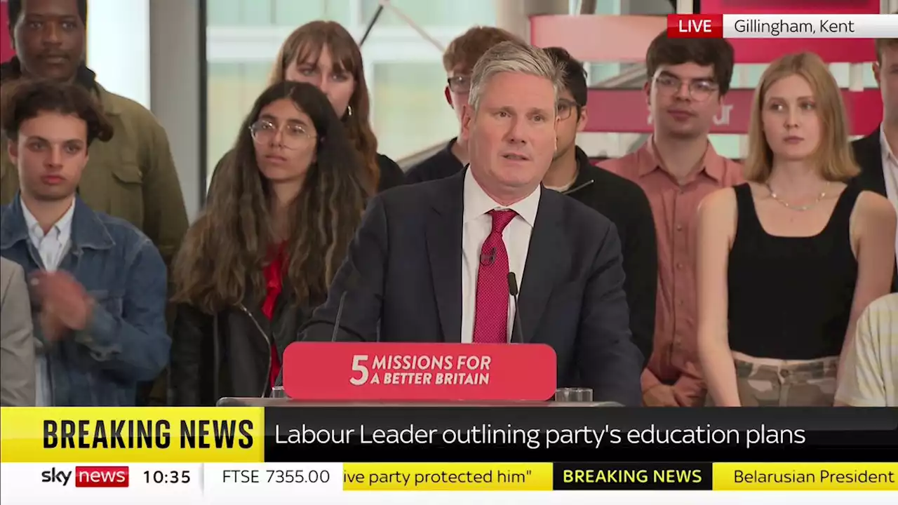 Politics latest: Keir Starmer setting out plans to shatter 'class ceiling'; fifth by-election looms for Rishi Sunak as ex-Tory MP faces suspension