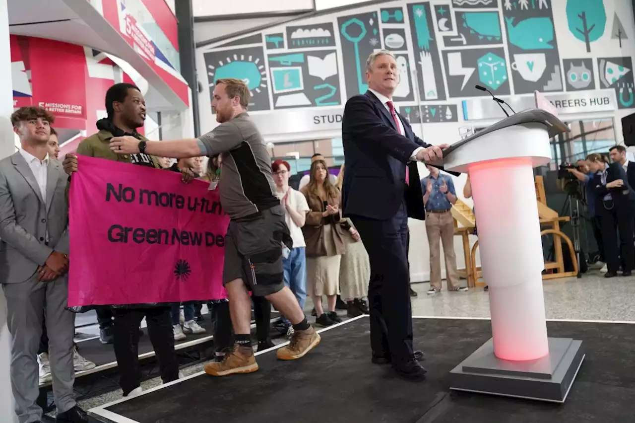 Labour leader Sir Keir Starmer's speech disrupted by environmental protesters in Kent