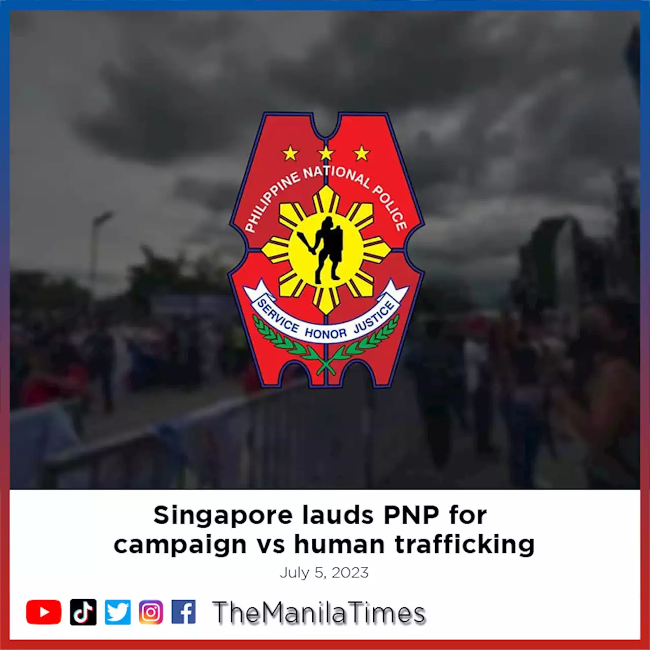 Singapore lauds PNP for campaign vs human trafficking