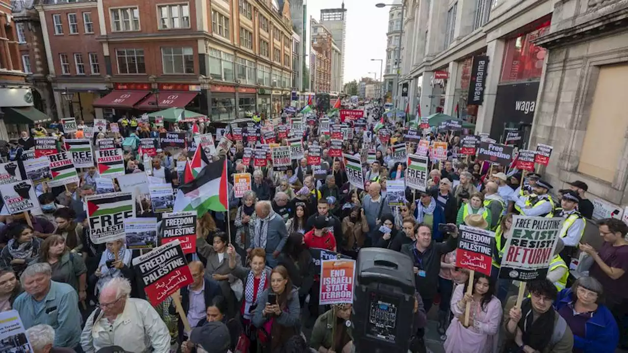 'Freedom for Palestine': London rallies against Israeli attack on Jenin