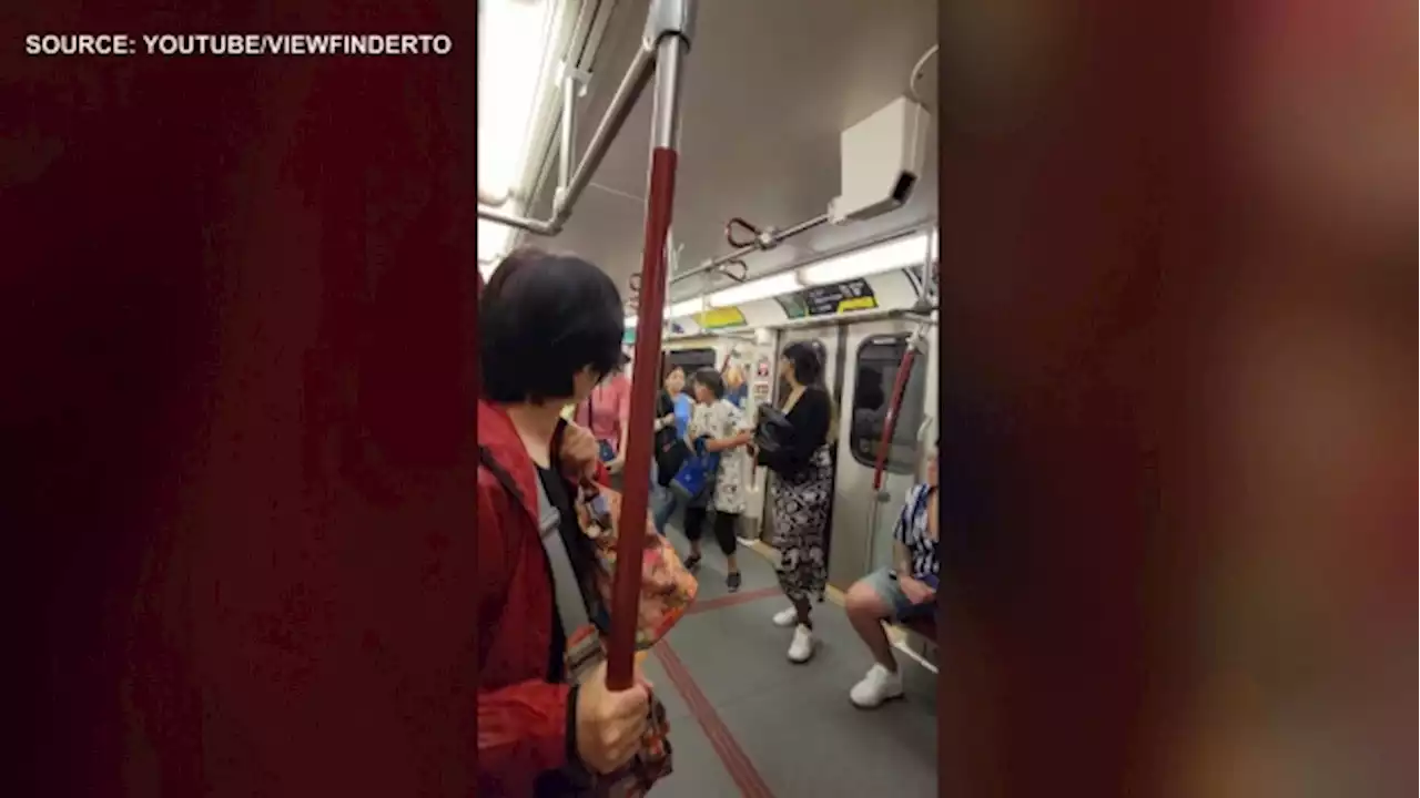 Moments after stabbing on TTC captured on video