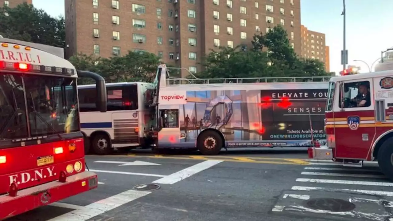 NYC crash between tour bus and public transit bus leaves at least 81 injured, officials say