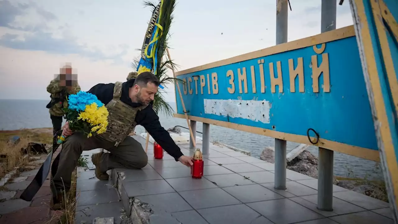 Zelenskyy marks 500 days of war against Russia from famous Snake Island