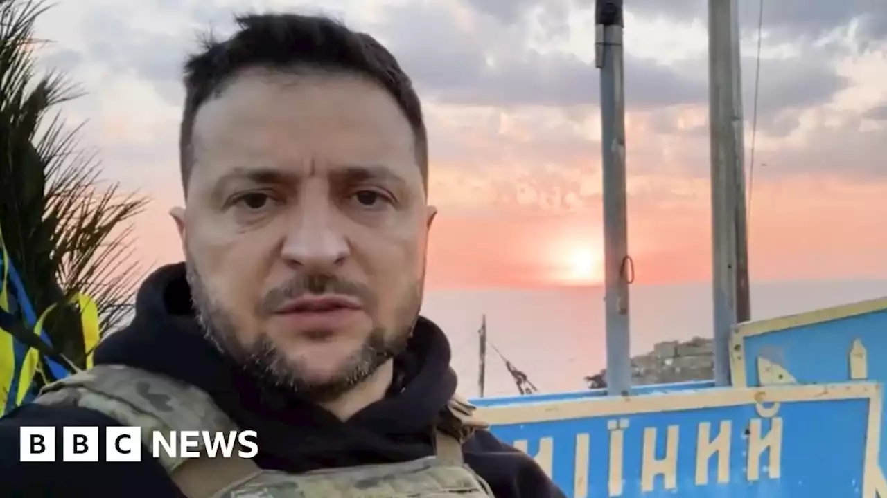 President Zelensky visits Snake Island as war enters 500th day