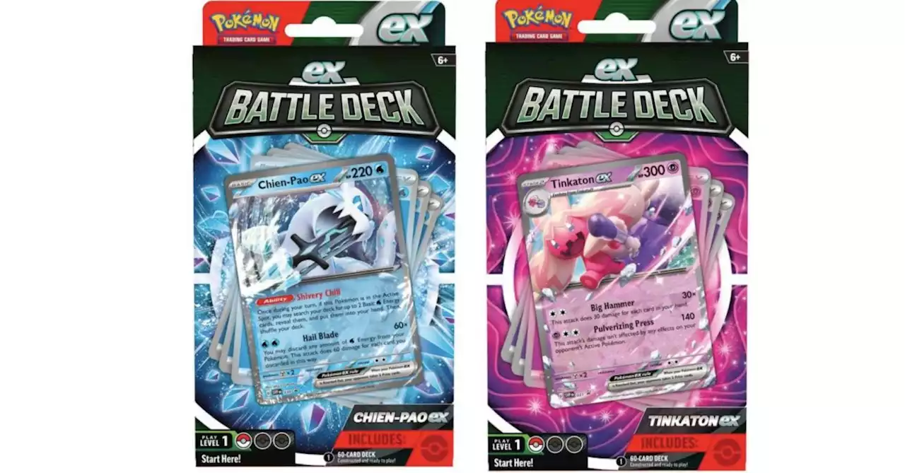 Pokémon TCG Chien-Pao & Tinkaton Ex Battle Decks Are Out