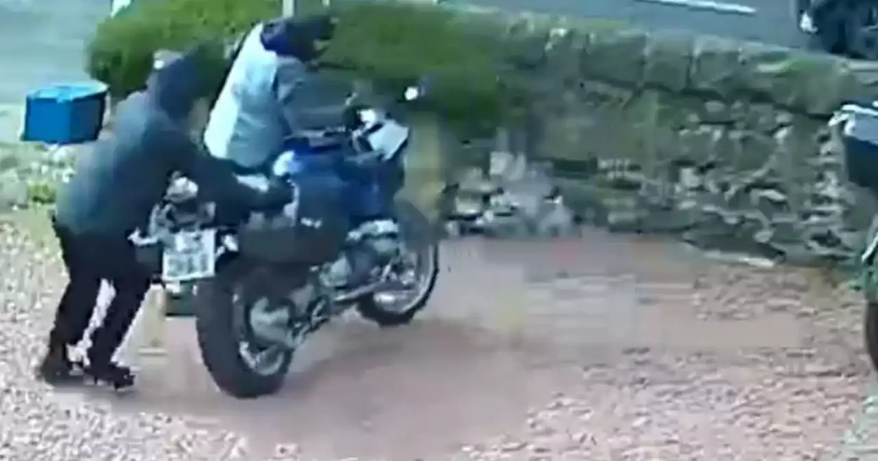 Brazen thieves steal German tourist's motorbike from outside Scots B&B