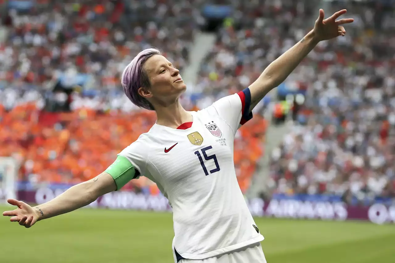 Soccer star Rapinoe says she'll retire after the NWSL season and her 4th World Cup