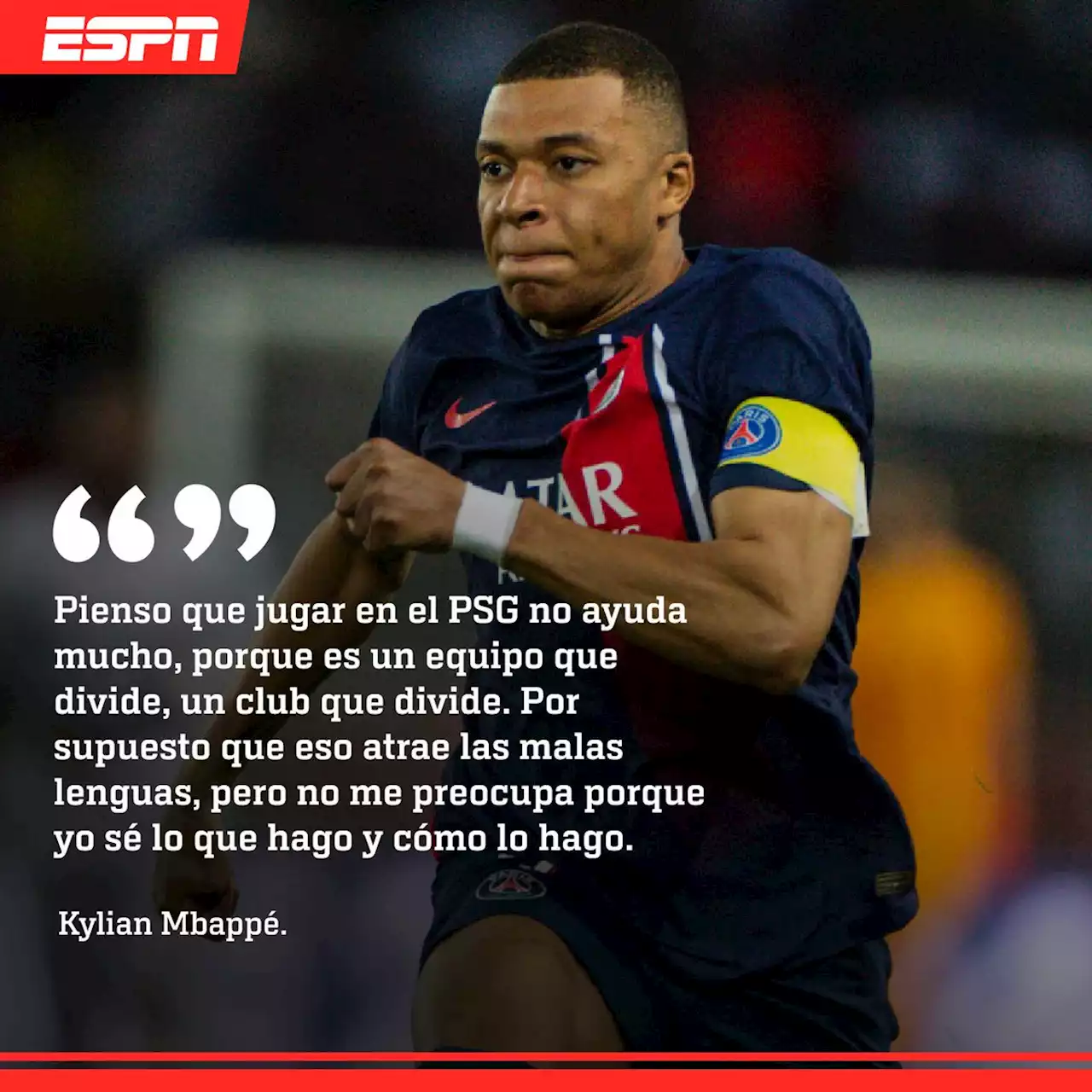 Mbappé: 'Pienso que jugar en el PSG no ayuda mucho'