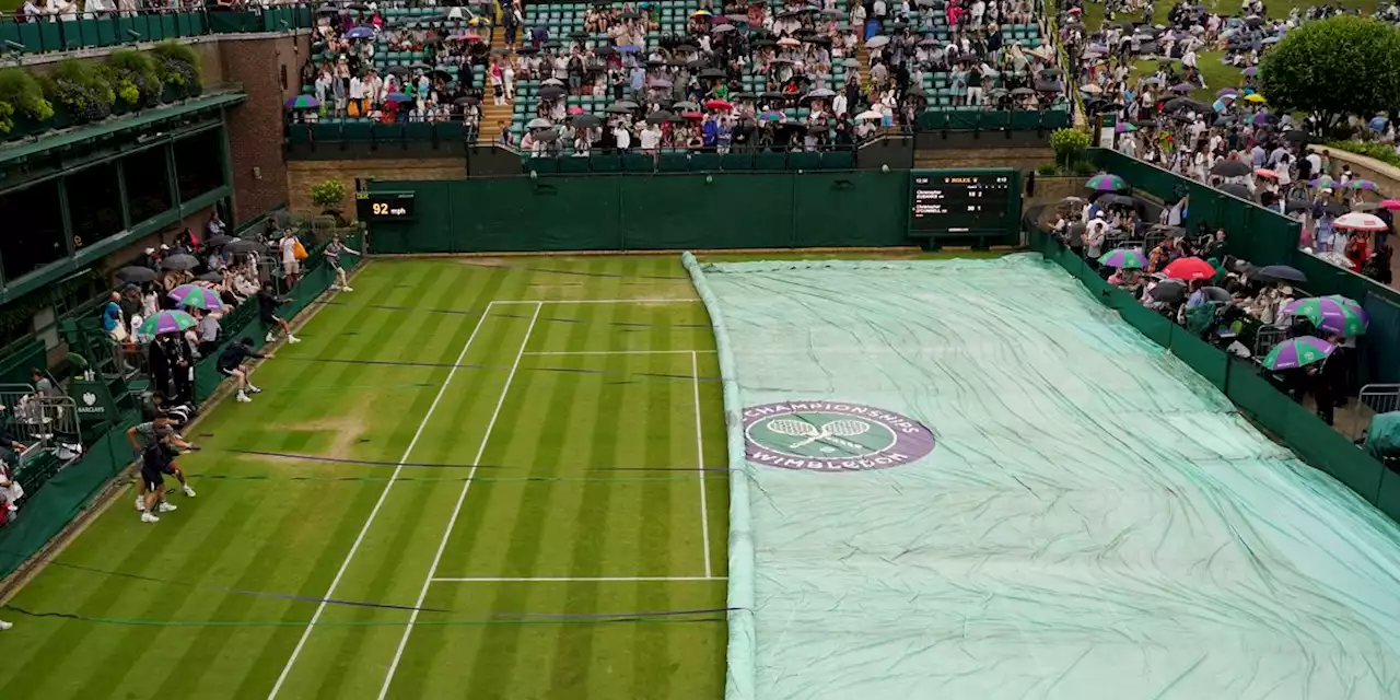 The rain returns to Wimbledon on Day 6 of the grass-court Grand Slam tournament