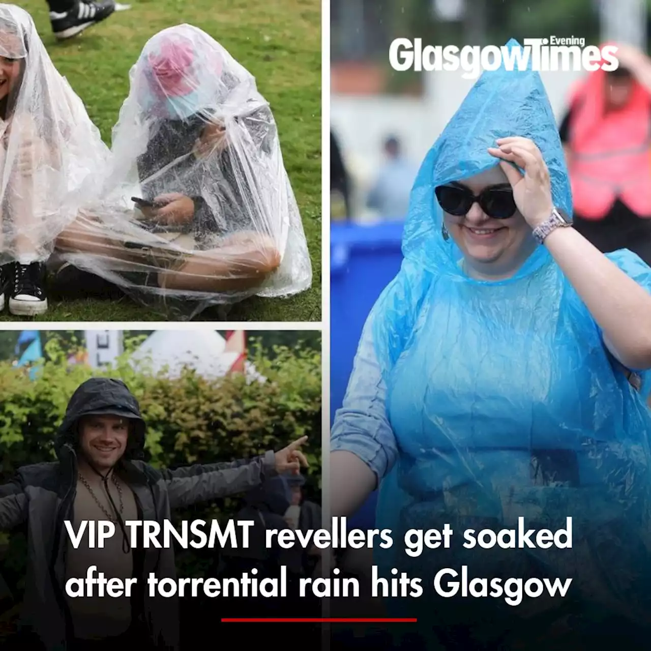 VIP TRNSMT revellers get soaked after torrential rain hits Glasgow