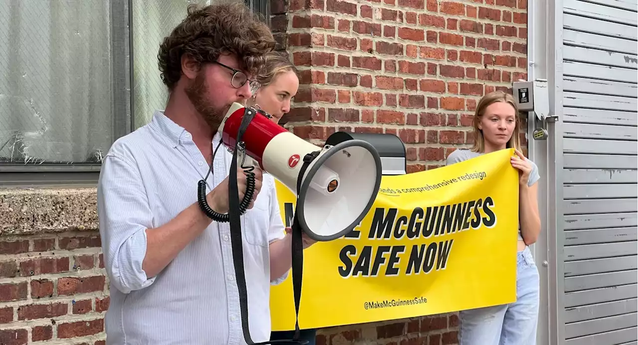 Greenpoint street safety advocates rally in support of redesigning dangerous boulevard