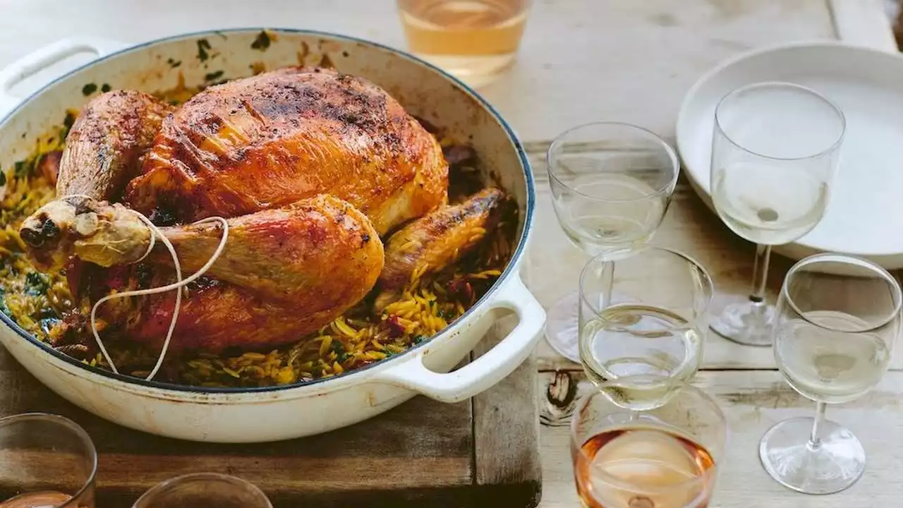 What to make this weekend: Diana Henry's stuffed Greek chicken with orzo