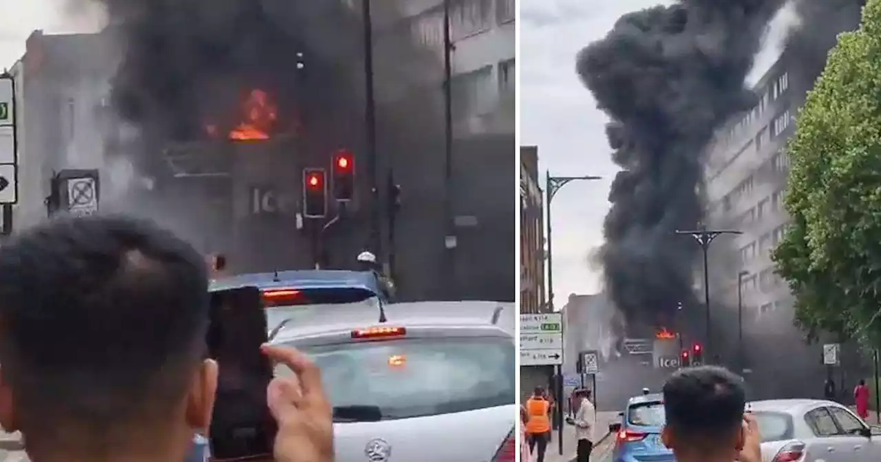 Huge fire breaks out near street festival in east London