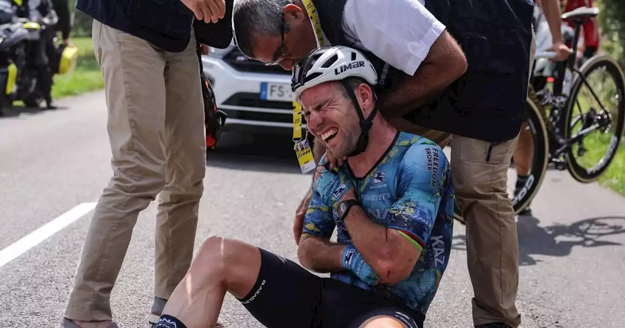 Mark Cavendish misses out on chance to make Tour de France history after crash