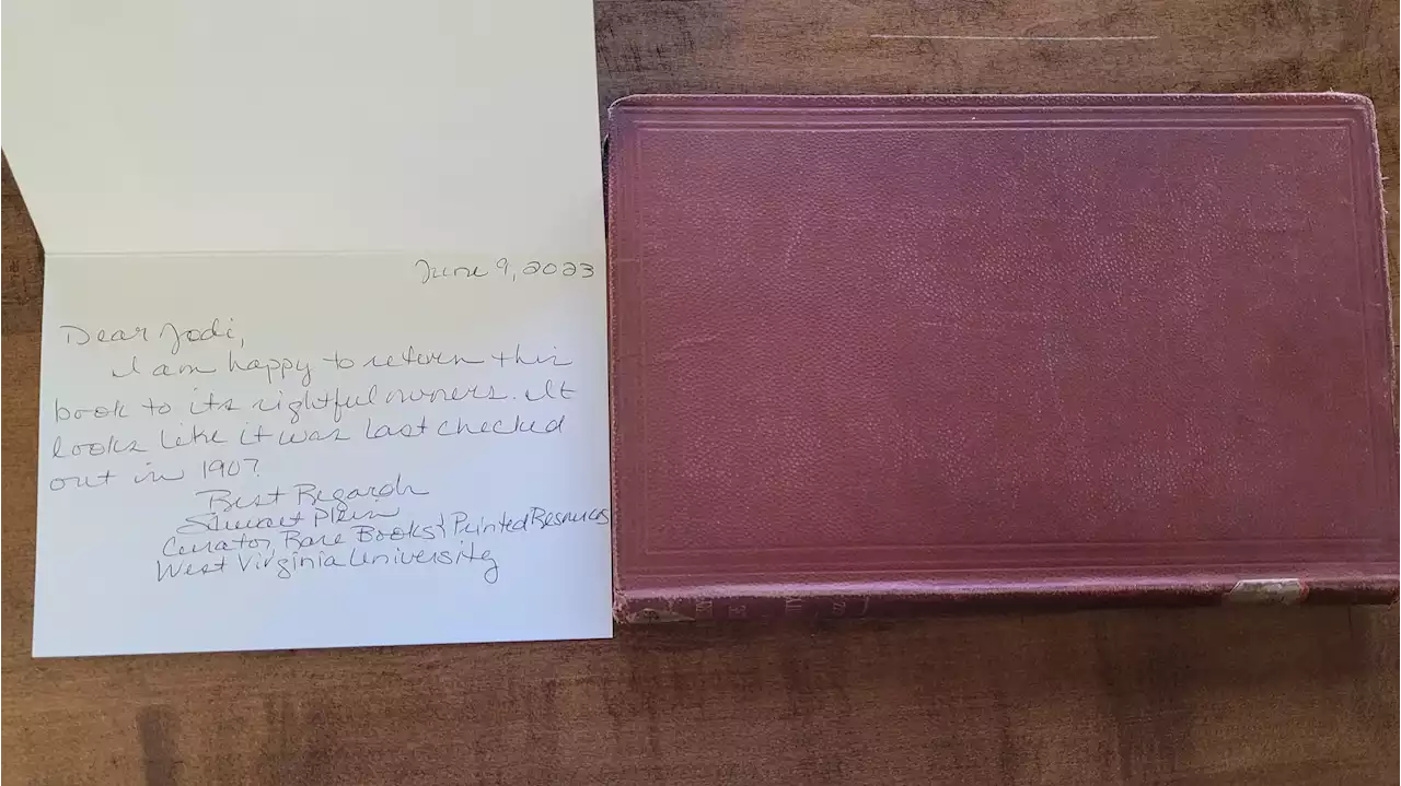 Library book a century overdue returned to Massachusetts Library