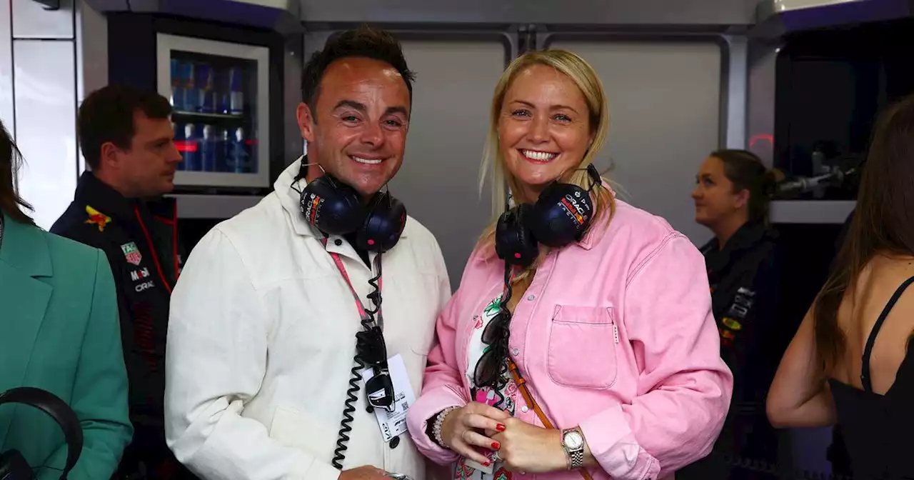 Ant McPartlin and wife Anne-Marie all smiles at British Formula One Grand Prix