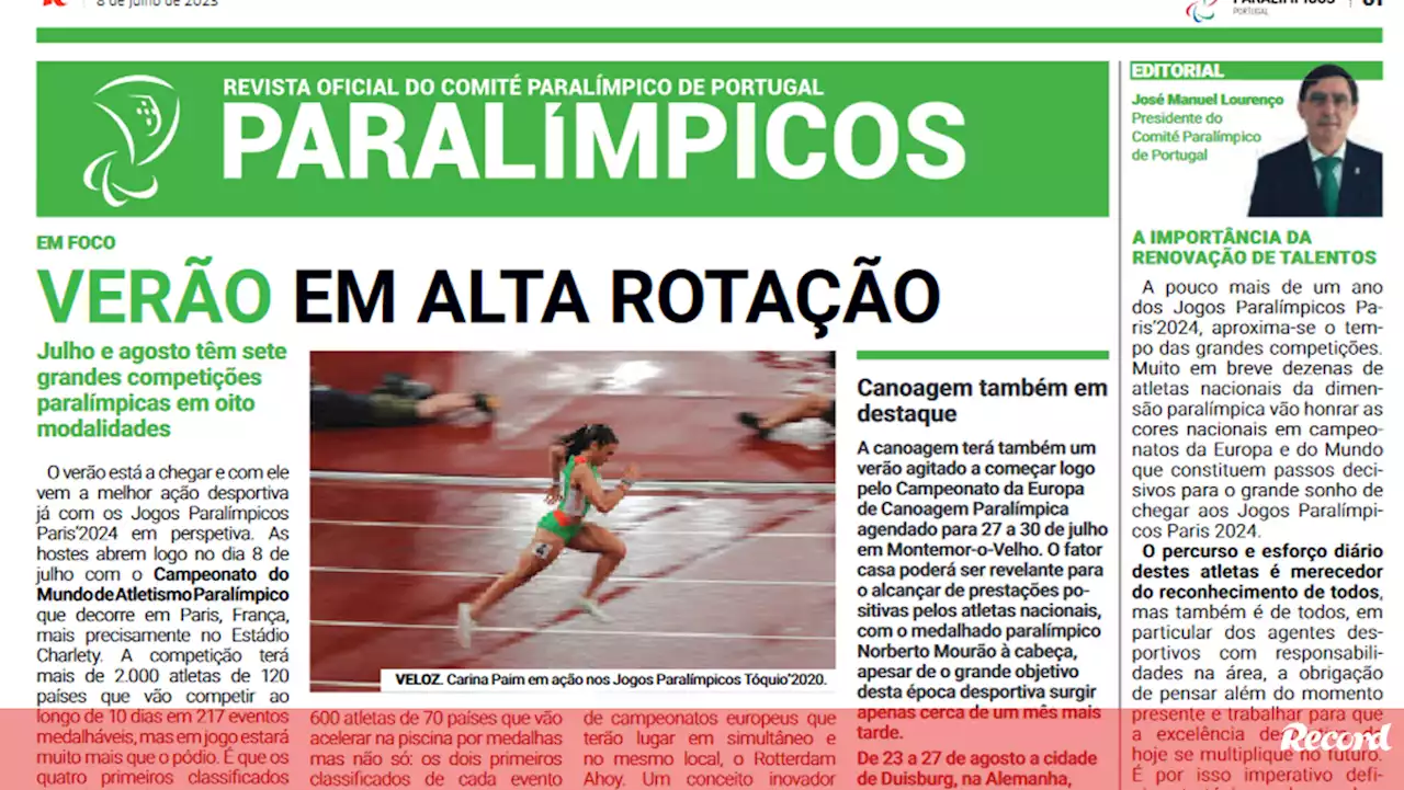 Nova edição da revista oficial do Comité Paralímpico de Portugal: leia aqui