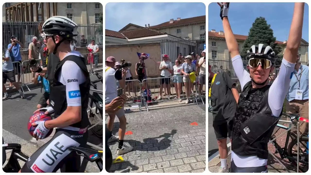 Tadej Pogacar aussi adroit face à un panier que sur un vélo