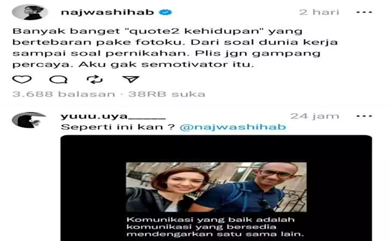 Hoaks! Najwa Shihab Punya Akun Jualan CD hingga Konten Motivasi