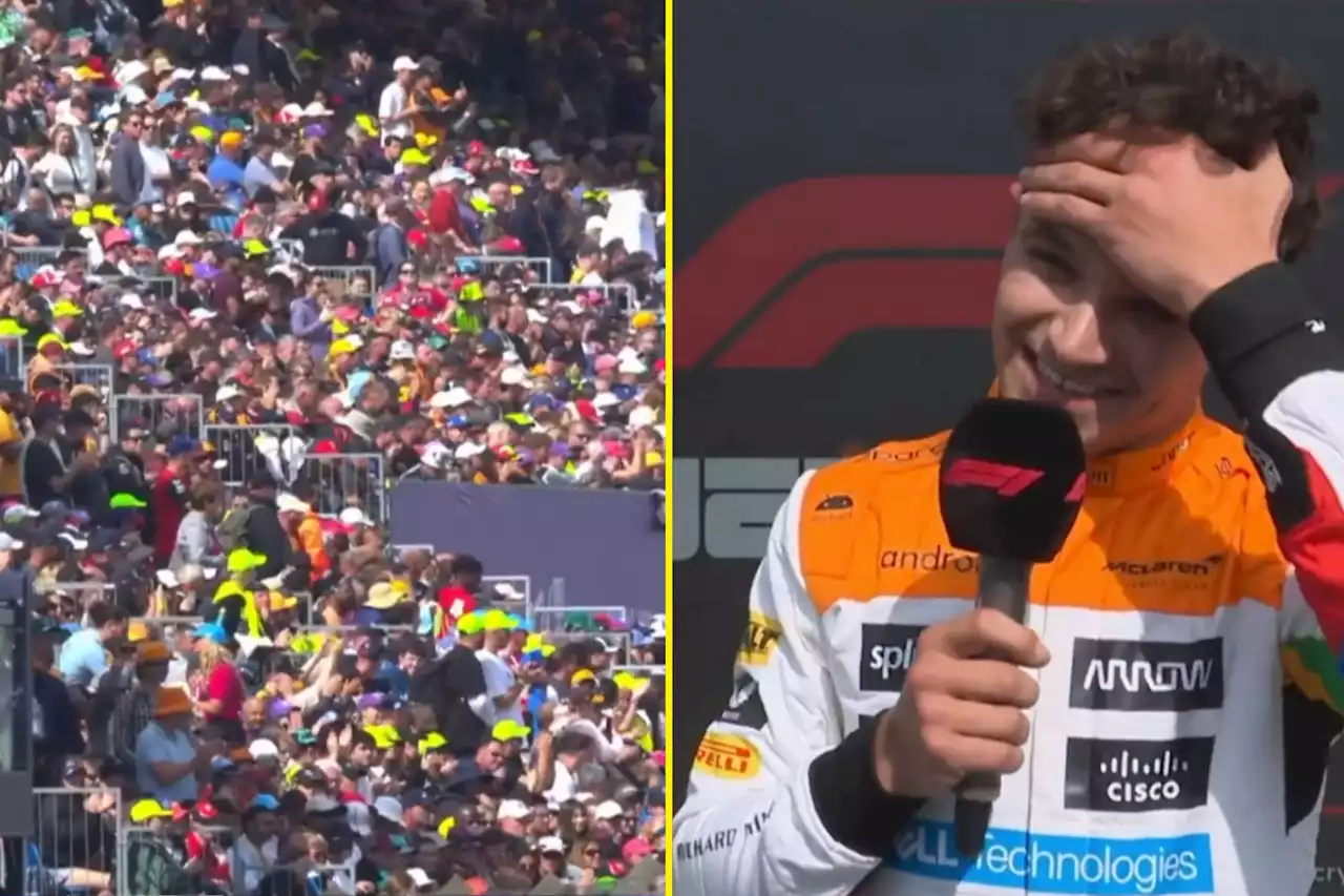 Home hero Lando Norris takes astonishing front row at British Grand Prix as crowd go wild