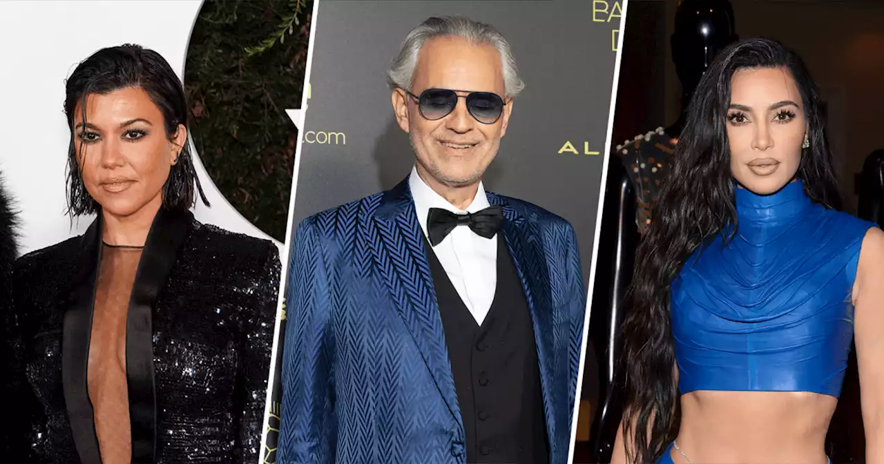 Andrea Bocelli reacts to being part of the ongoing feud between Kim and Kourtney Kardashian