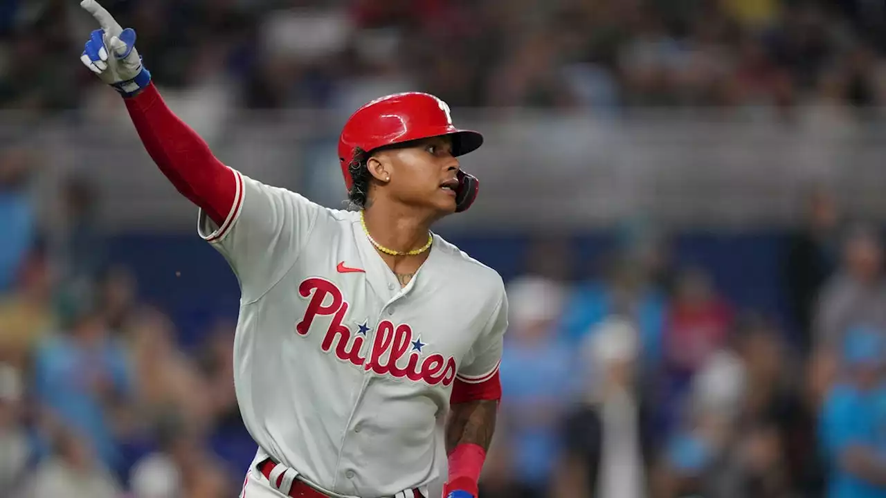 Watch: Cristian Pache hits pinch-hit HR in 9th to give Phillies 13th straight road win