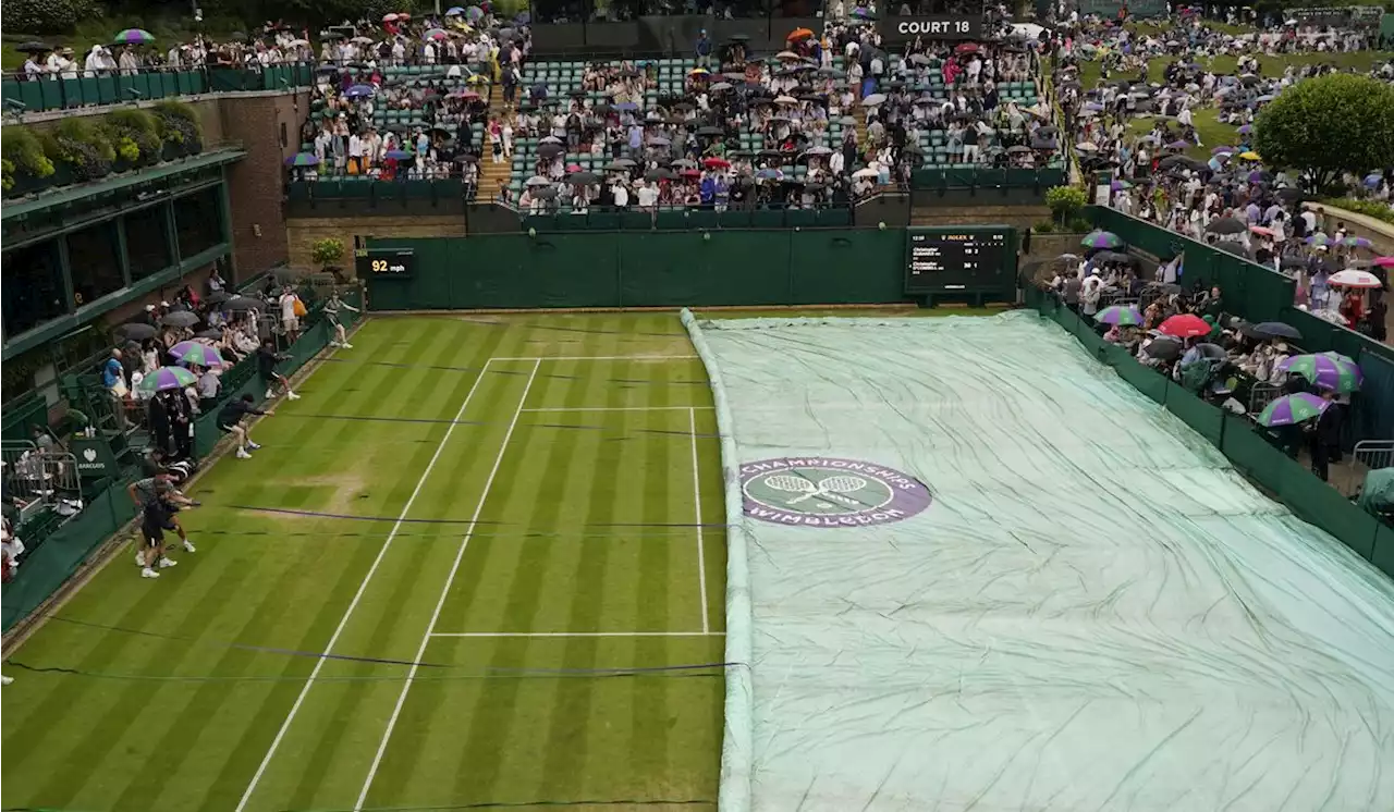 The rain returns to Wimbledon on Day 6 of the grass-court Grand Slam tournament