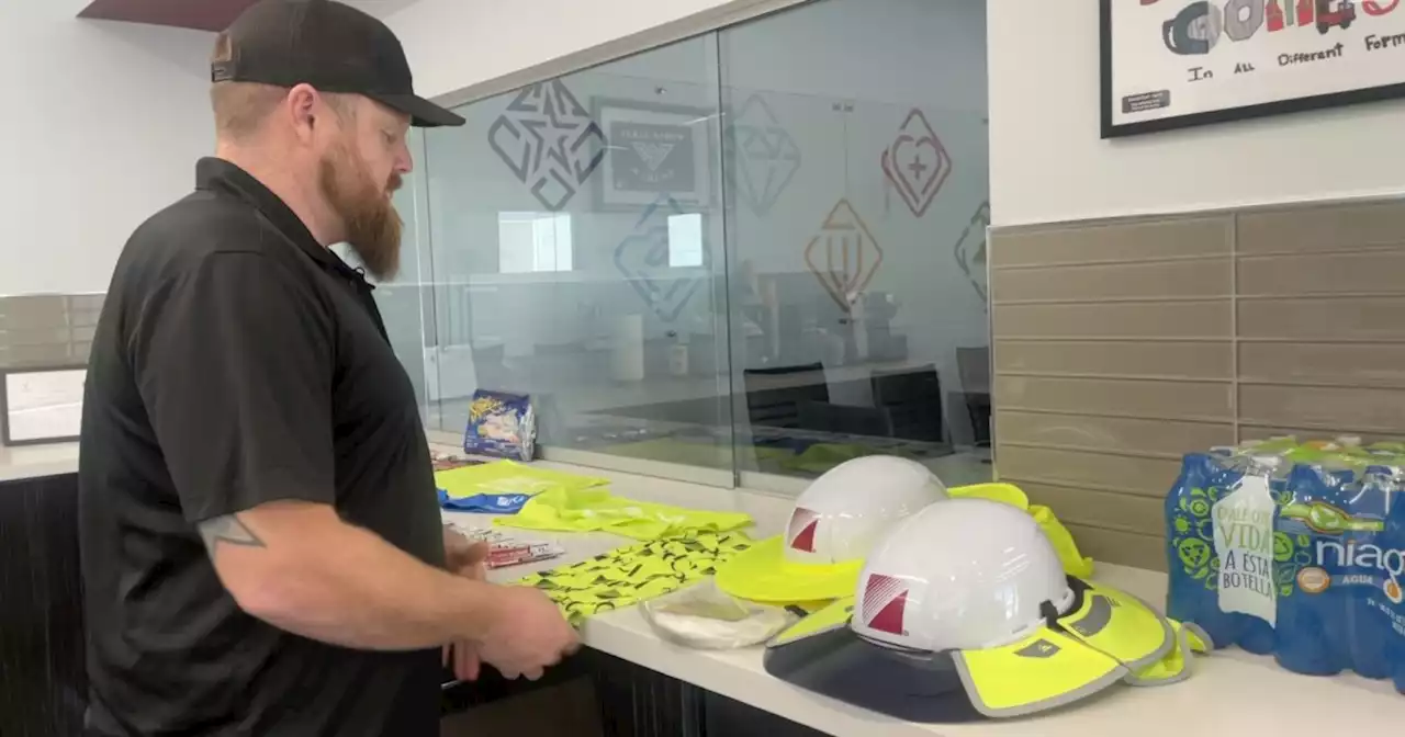 Valley construction workers find ways to cool off during sweltering heat