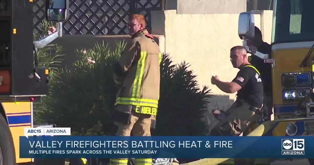 Valley firefighters fight high temperatures