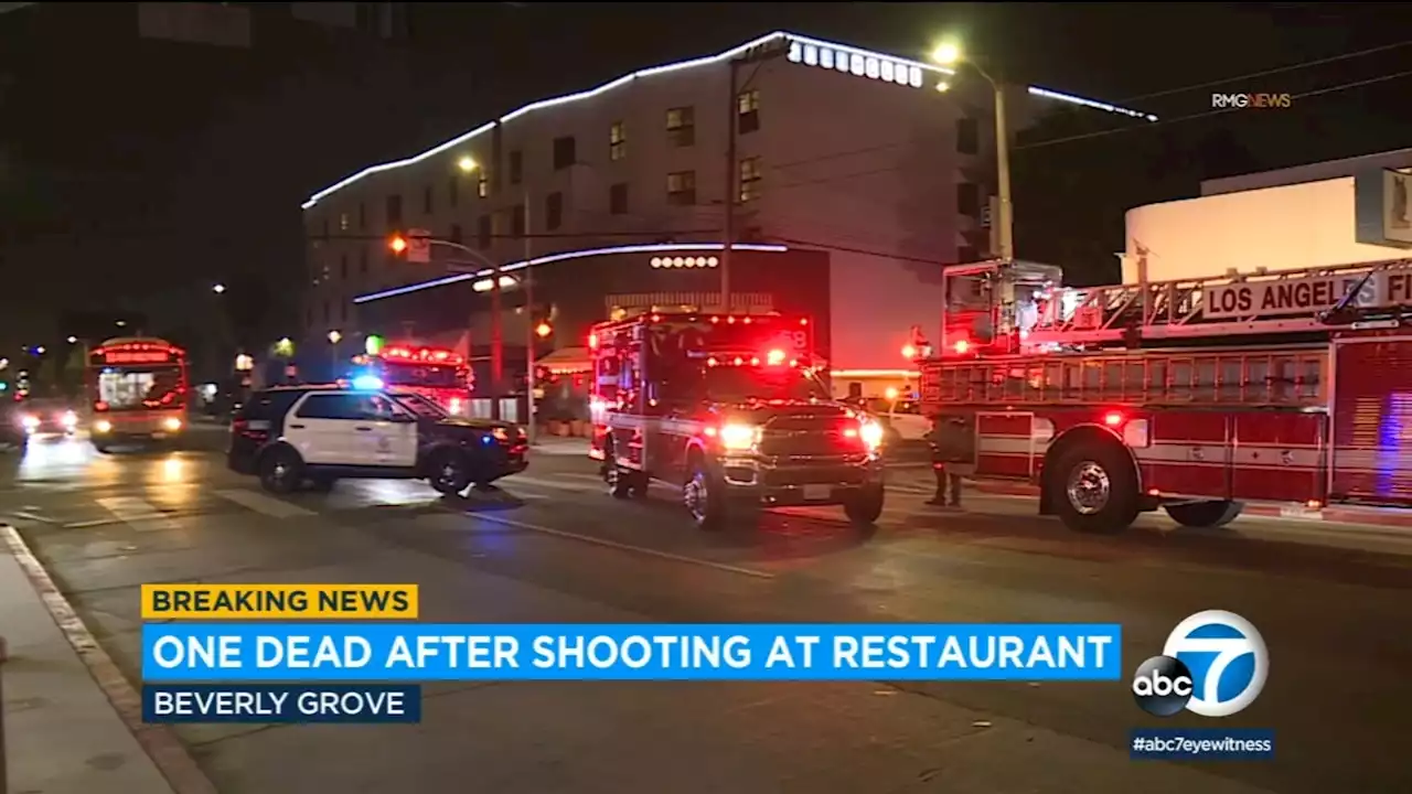 1 killed, 2 others injured in shooting at restaurant in Beverly Grove, LAPD says