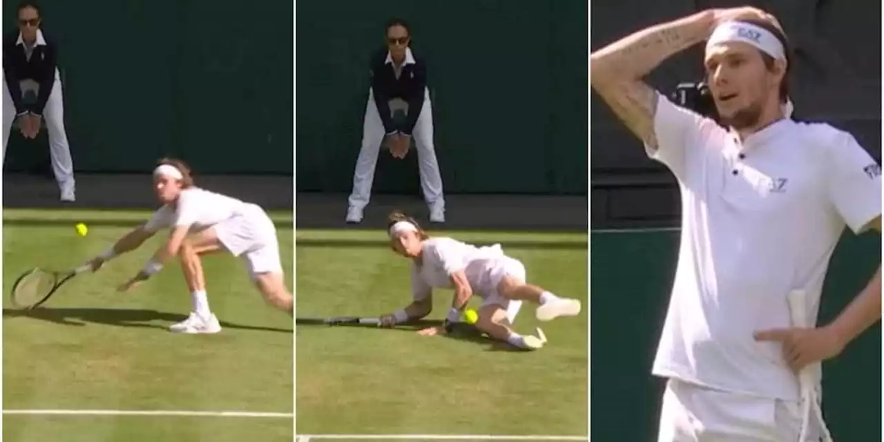 L’impossibile punto di Rublev in tuffo a Wimbledon: Bublik resta senza parole VIDEO