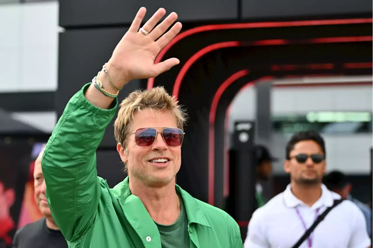 Brad Pitt Charms Crowds At British Grand Prix Where He Will Film Scenes For Formula One Film