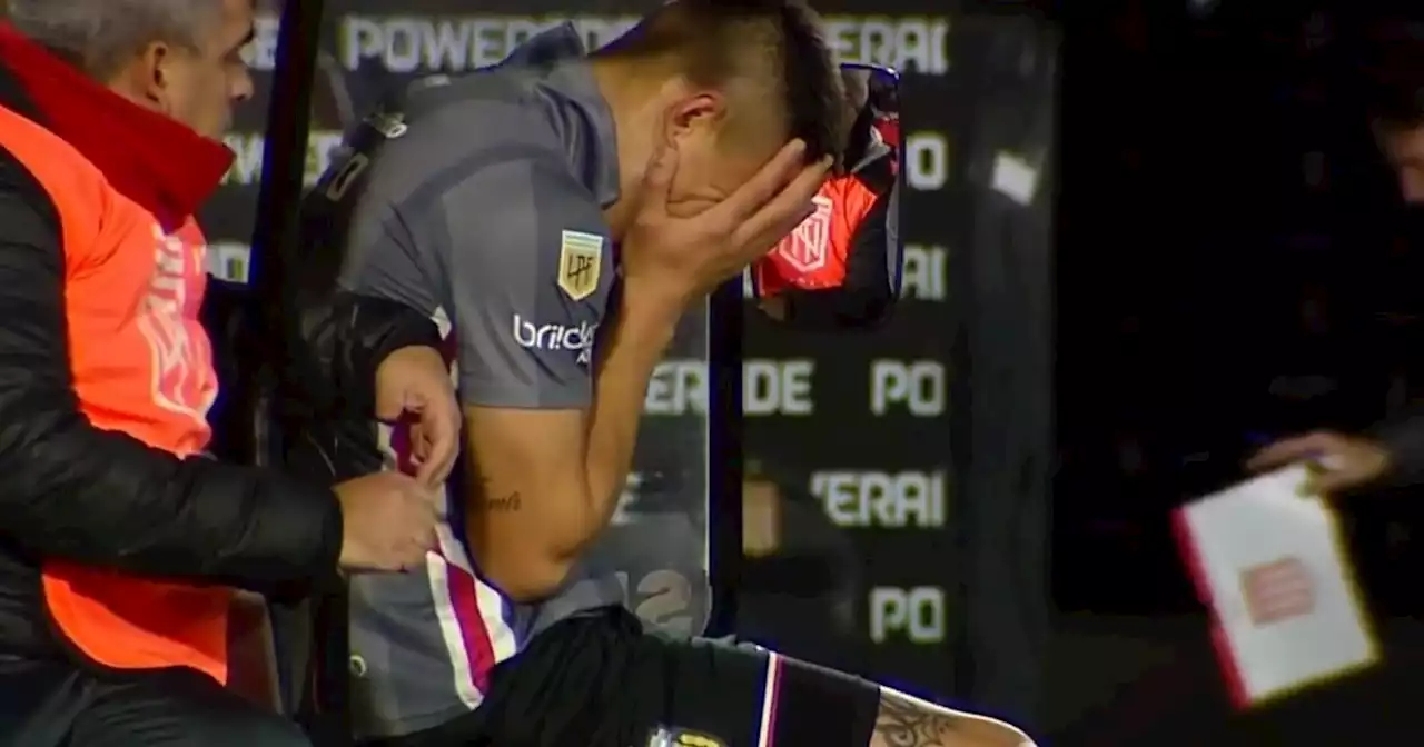 Video: Romero dejó la cancha llorando con una lesión que preocupa en Estudiantes