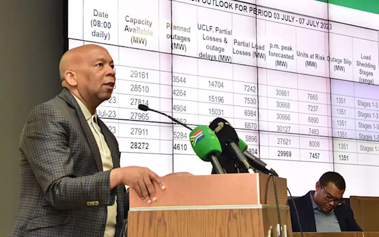 Ramokgopa: Fewer units tripping, lower demand have improved generation capacity