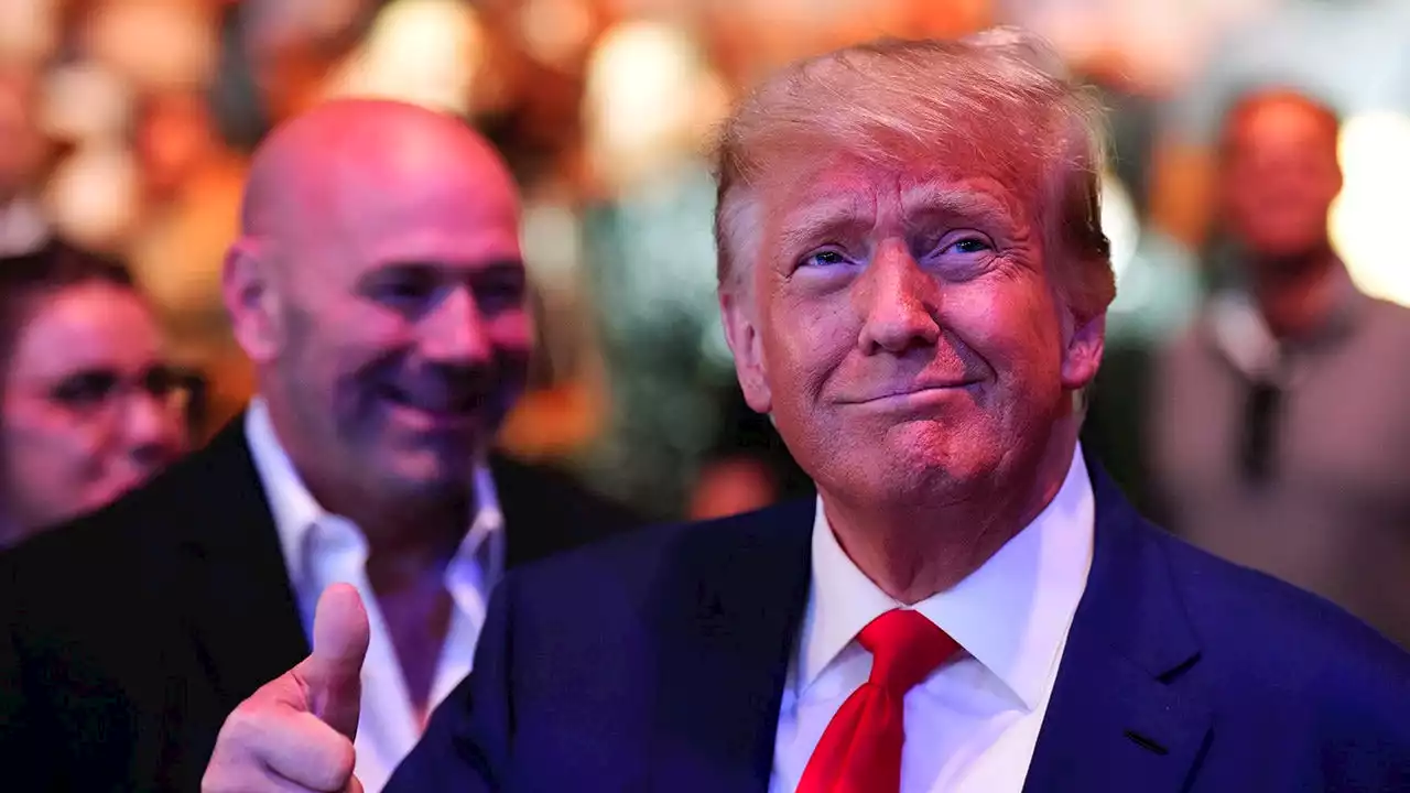 Donald Trump receives cheers at UFC 290 during appearance with Dana White