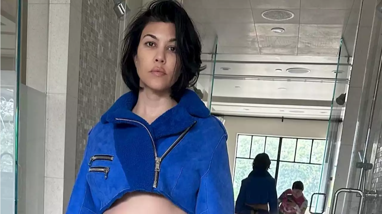 Kourtney Kardashian Embraced the Exposed Thong Trend in Latest Baby Bump Photo