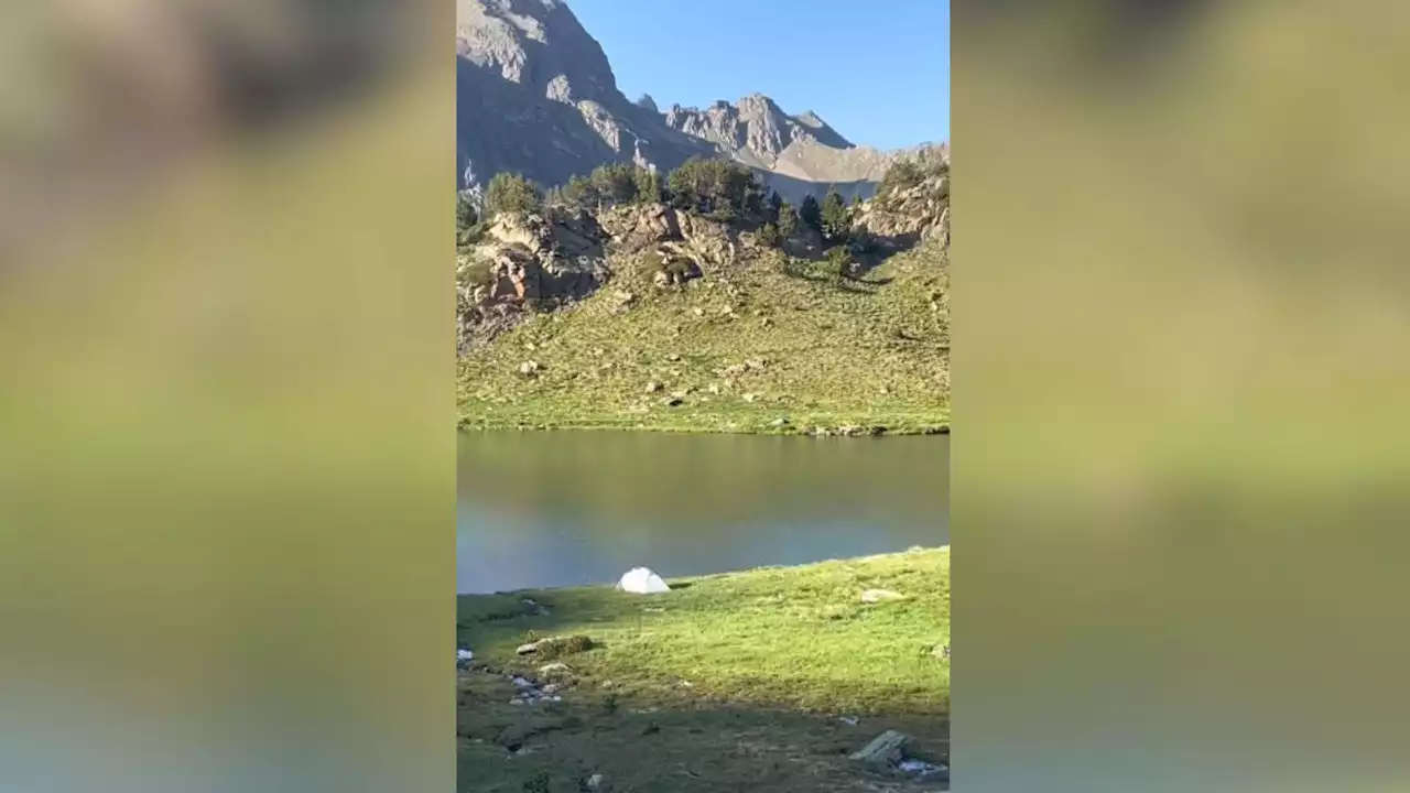 Acampa en un lago de Andorra, llega por sorpresa un helicóptero y lo que pasa a continuación no se lo espera nadie