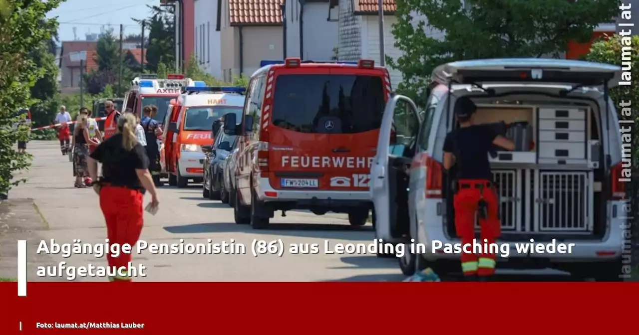 Abgängige Pensionistin (86) aus Leonding in Pasching wieder aufgetaucht | laumat|at