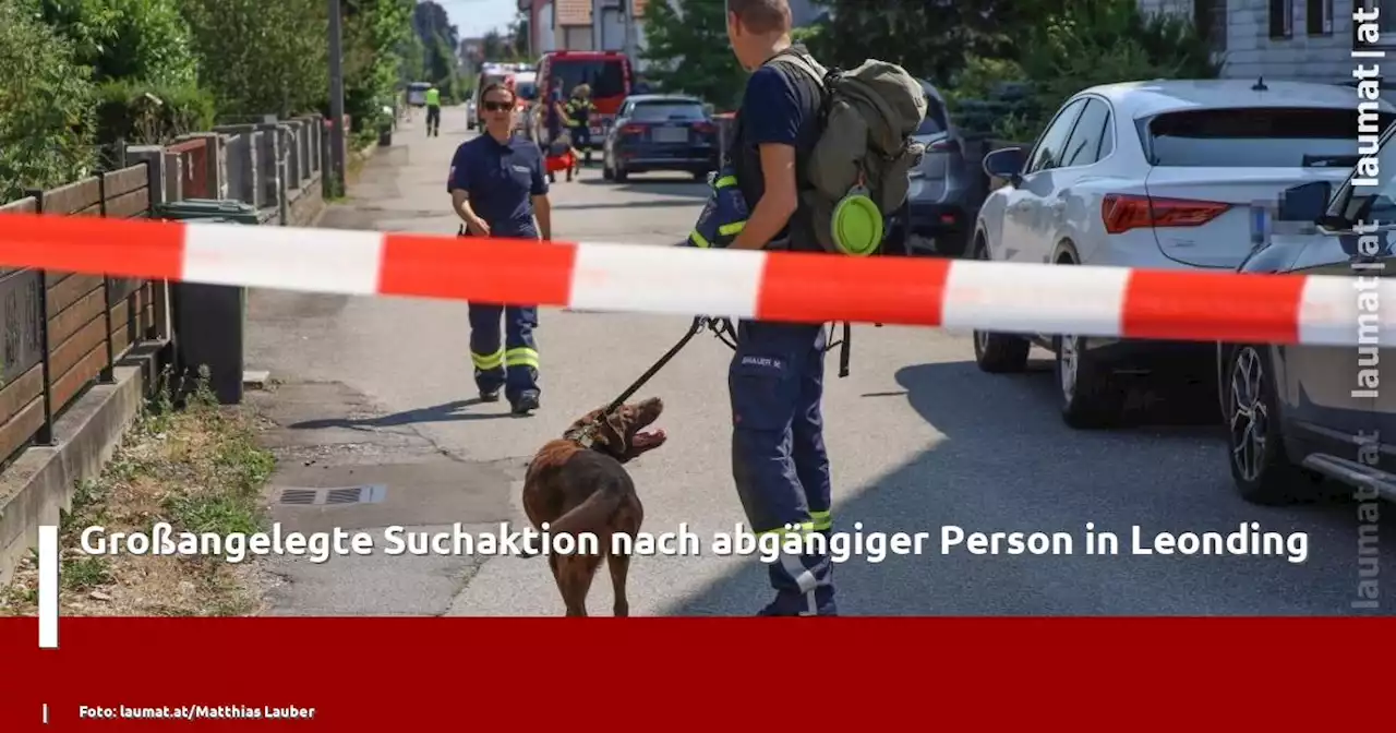 Großangelegte Suchaktion nach abgängiger Person in Leonding | laumat|at