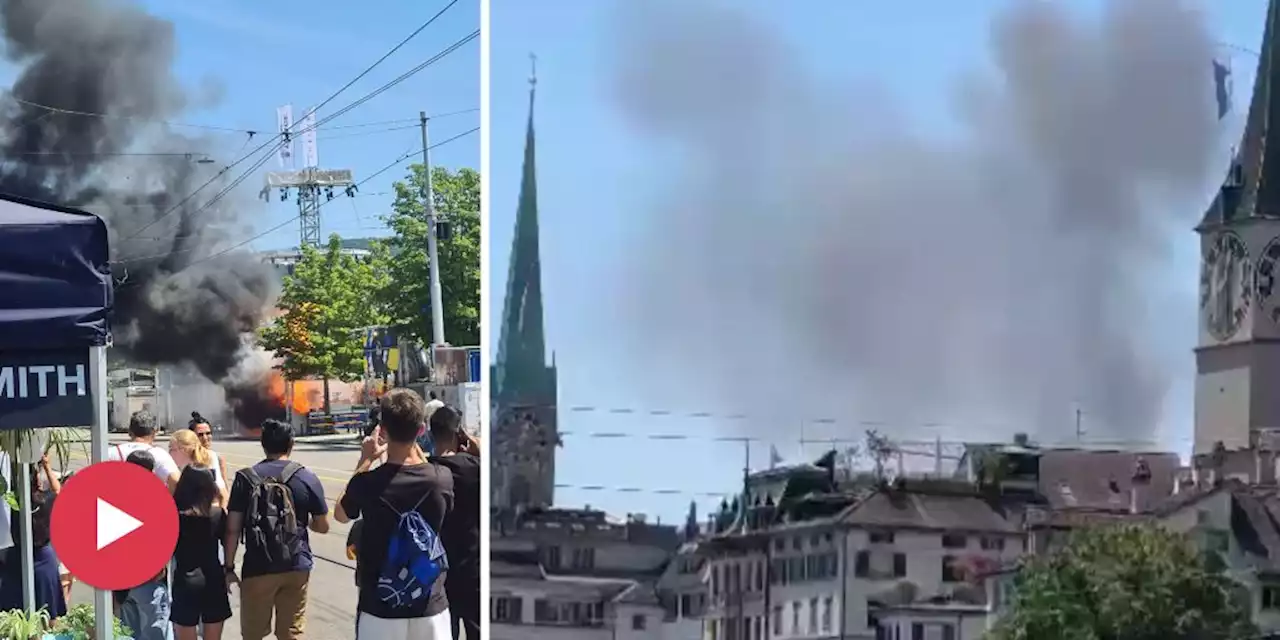 Stand gerät am Züri Fäscht in Brand