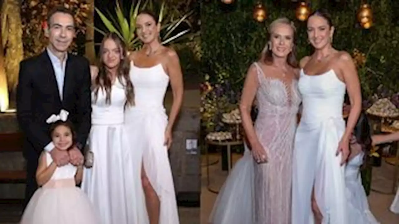 Ticiane Pinheiro combina look branco com as filhas para aniversário da mãe, Helô Pinheiro