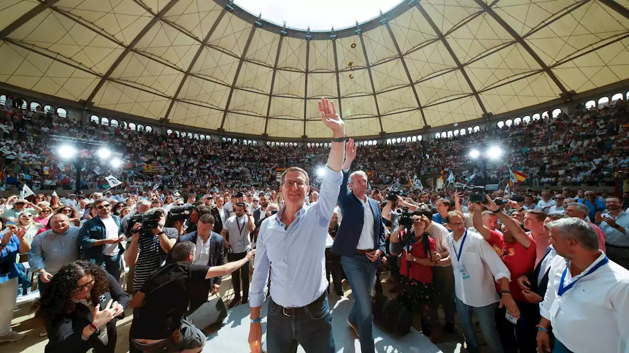 Elecciones 23J | Feijóo clama por una mayoría en su plaza talismán de Galicia