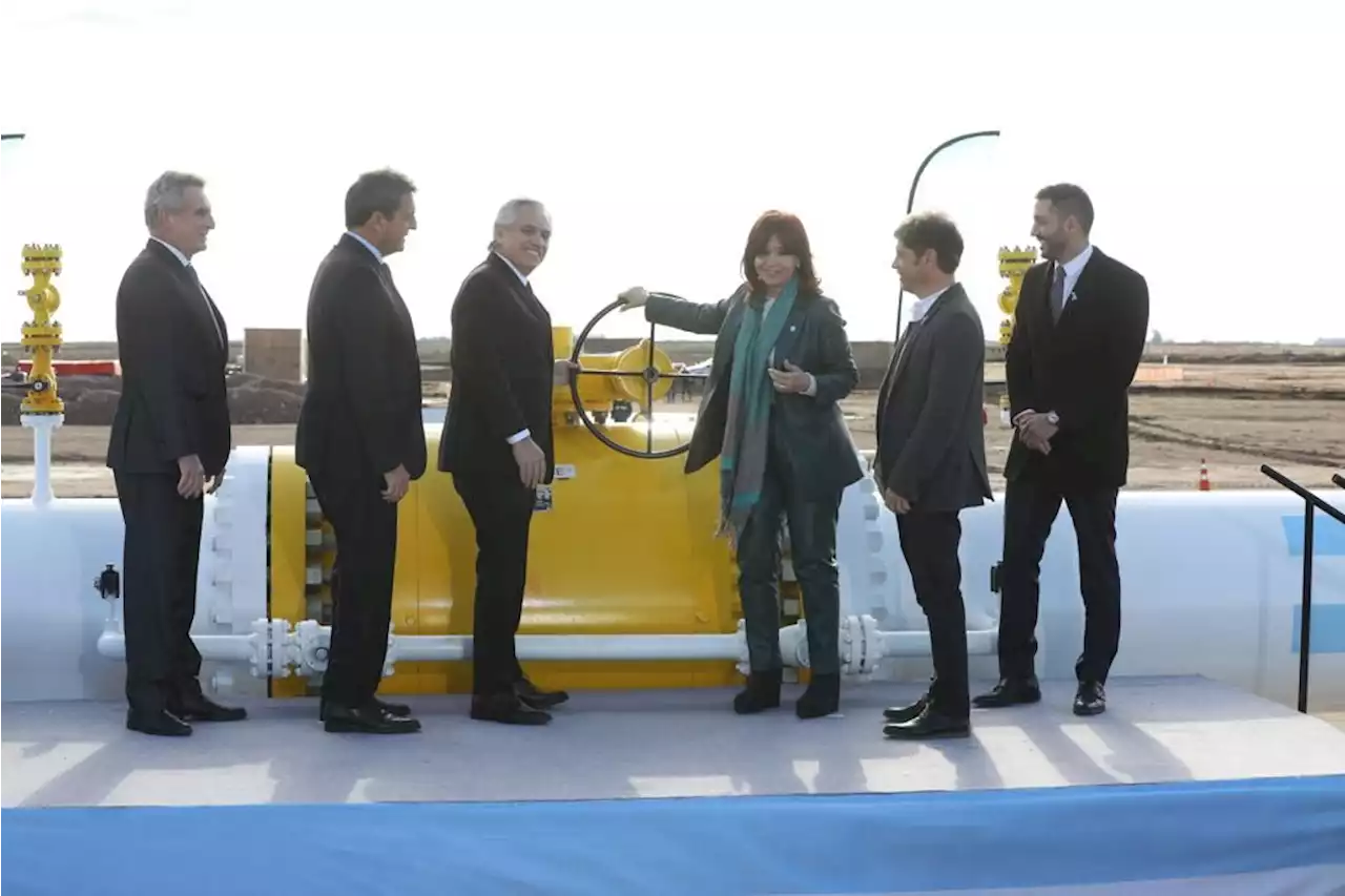 Cristina Kirchner, Alberto Fernández y Massa encabezan la inauguración del Gasoducto Néstor Kirchner