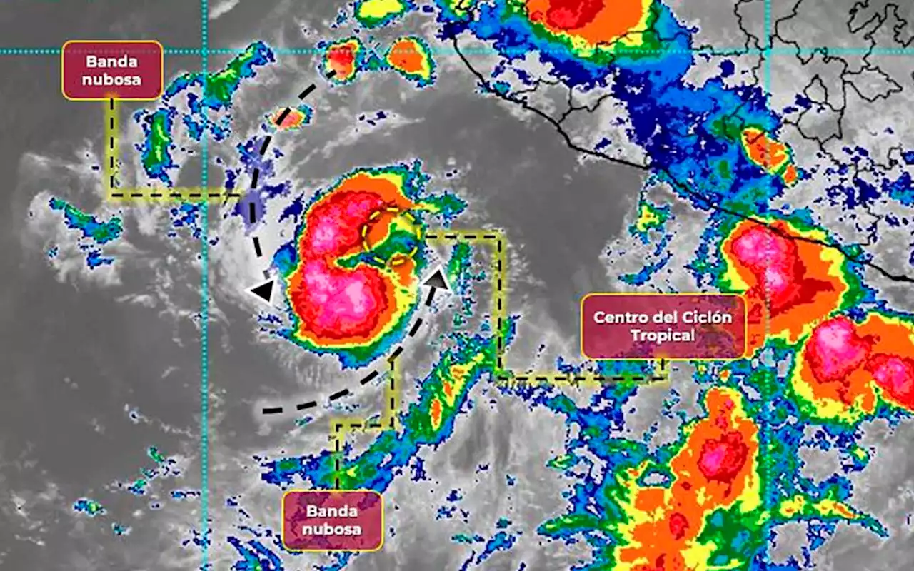 Depresión tropical 'Cinco-E' se intensifica a tormenta 'Dora'